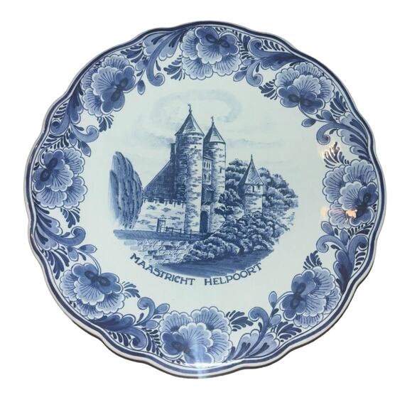 Maastricht Helpoort Delft Blue Collector Plate Walk Hanger 1959 Norelco Holland - Picture 7 of 7